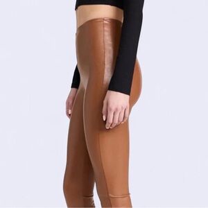 Commando Cocoa Faux Leather Flare Leggings